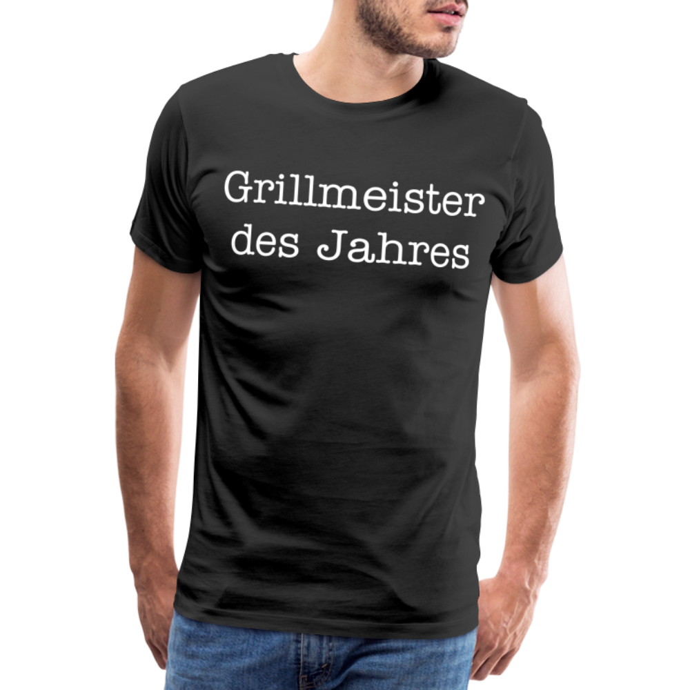 Männer Premium T-Shirt Grillmeister des Jahres - Schwarz