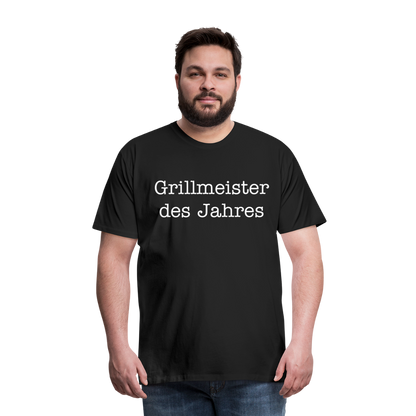 Männer Premium T-Shirt Grillmeister des Jahres - Schwarz