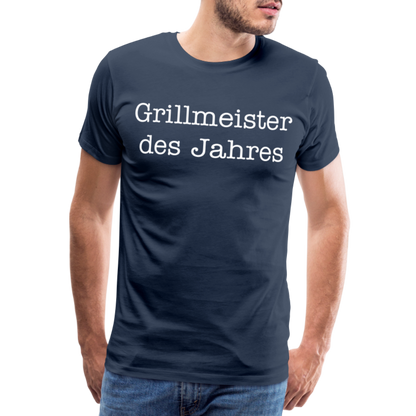 Männer Premium T-Shirt Grillmeister des Jahres - Navy