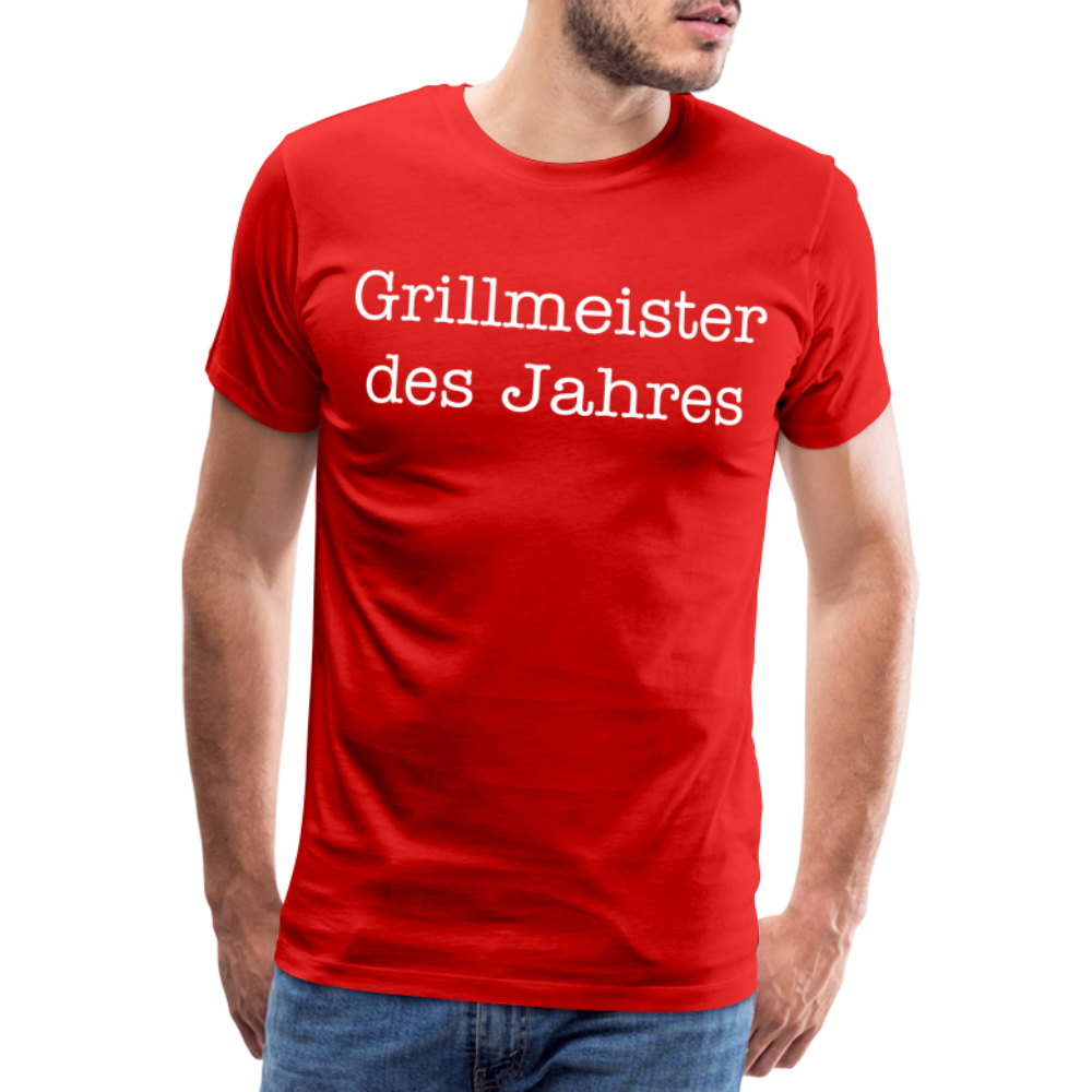 Männer Premium T-Shirt Grillmeister des Jahres - Rot