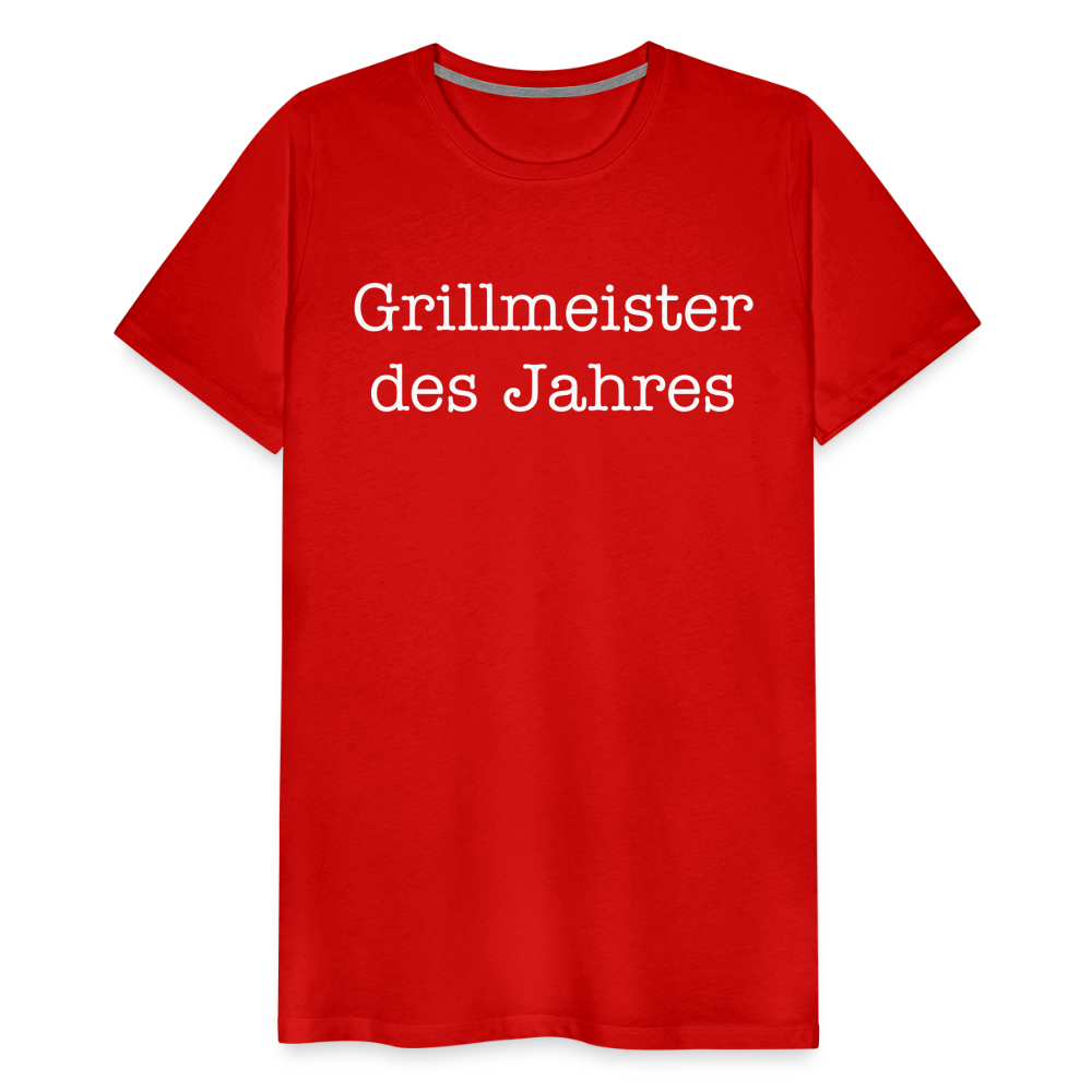 Männer Premium T-Shirt Grillmeister des Jahres - Rot