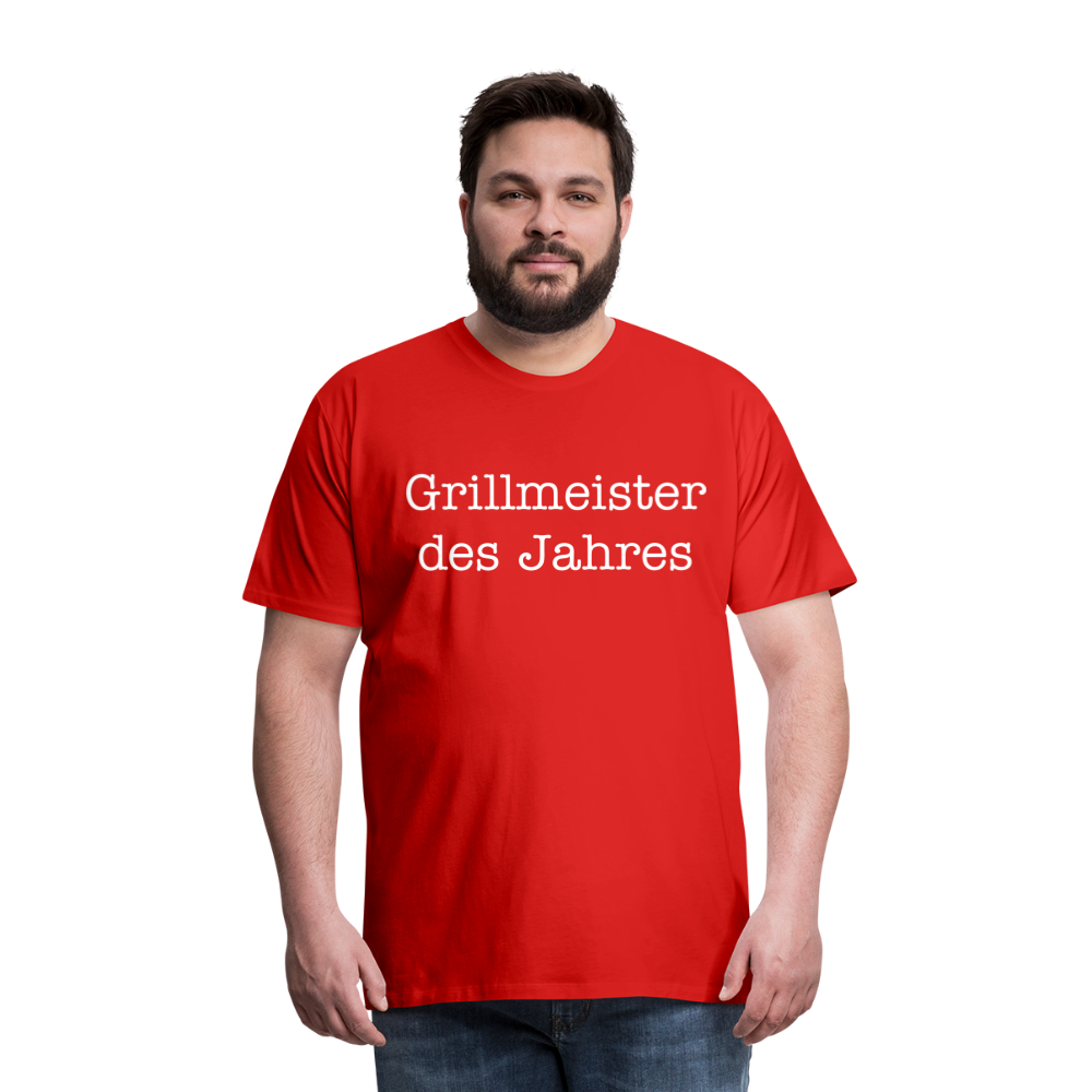 Männer Premium T-Shirt Grillmeister des Jahres - Rot