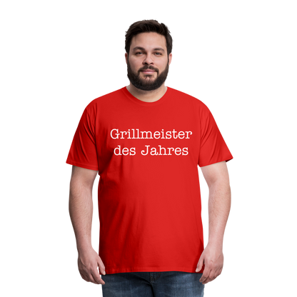 Männer Premium T-Shirt Grillmeister des Jahres - Rot