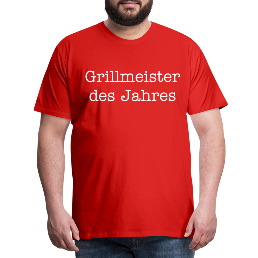 Männer Premium T-Shirt Grillmeister des Jahres - Rot