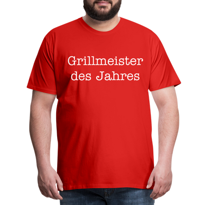 Männer Premium T-Shirt Grillmeister des Jahres - Rot