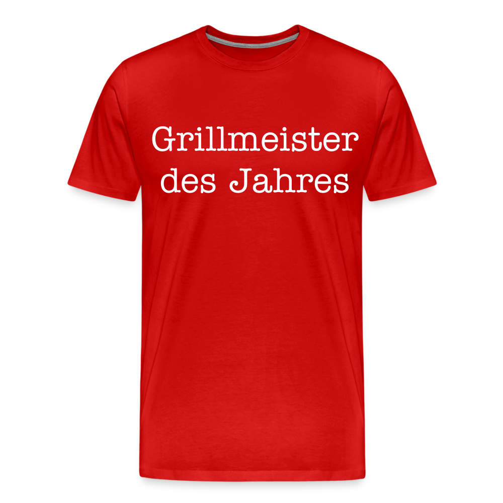 Männer Premium T-Shirt Grillmeister des Jahres - Rot