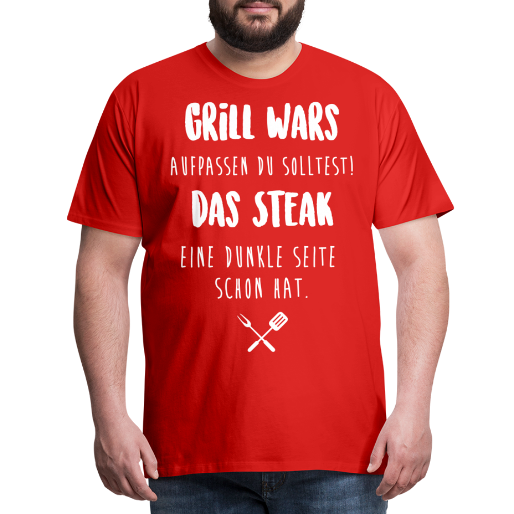 Männer Premium T-Shirt Grill WARS - Rot