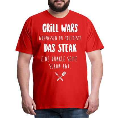 Männer Premium T-Shirt Grill WARS - Rot