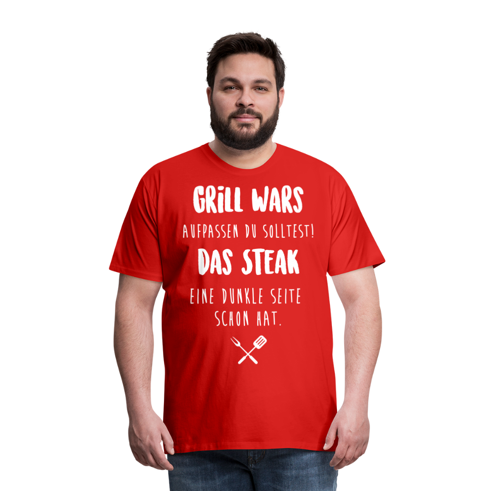 Männer Premium T-Shirt Grill WARS - Rot