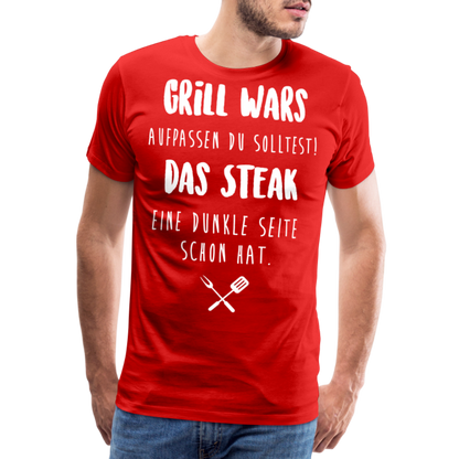 Männer Premium T-Shirt Grill WARS - Rot