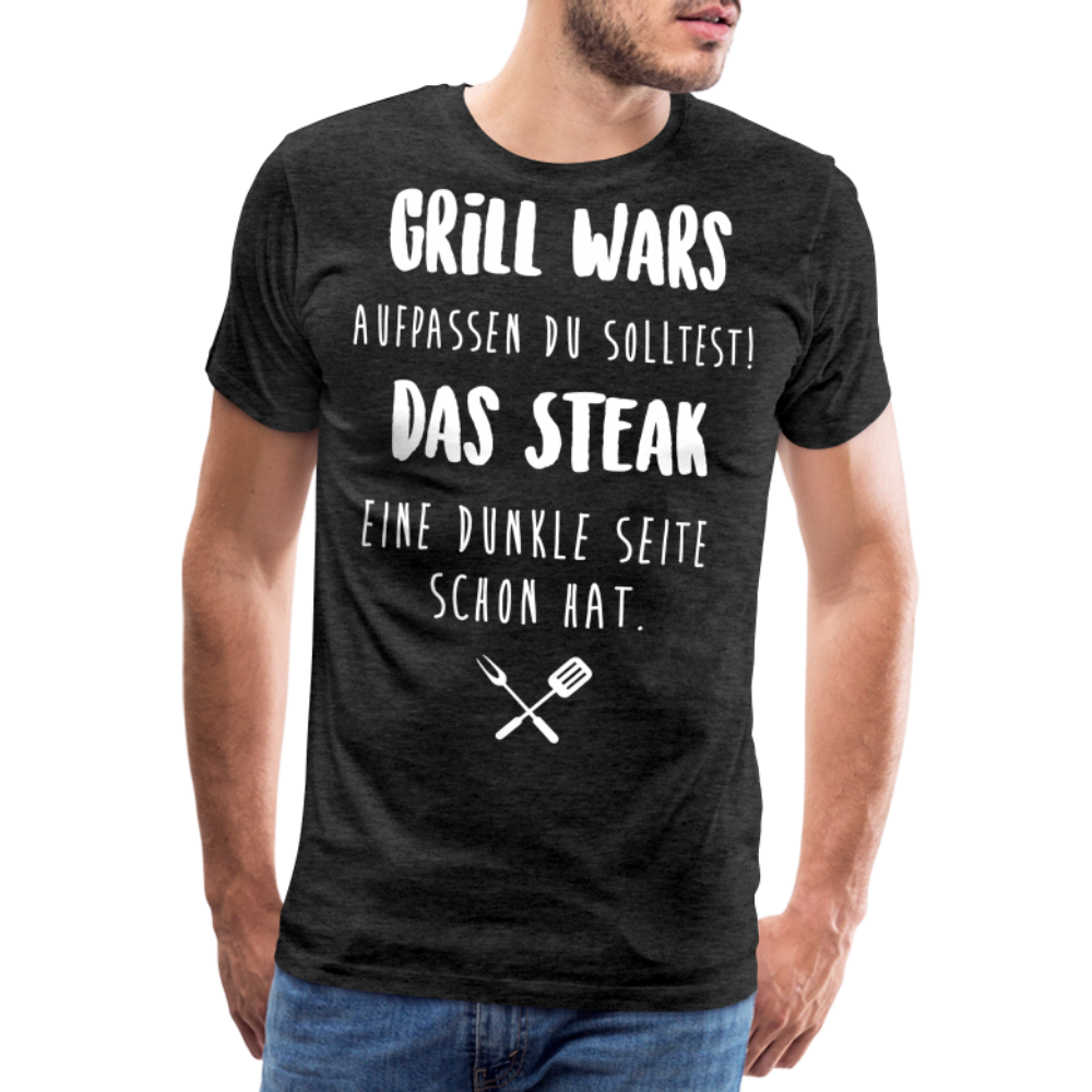 Männer Premium T-Shirt Grill WARS - Anthrazit