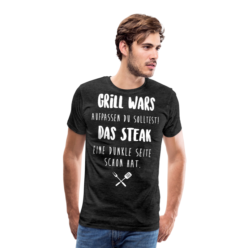 Männer Premium T-Shirt Grill WARS - Anthrazit