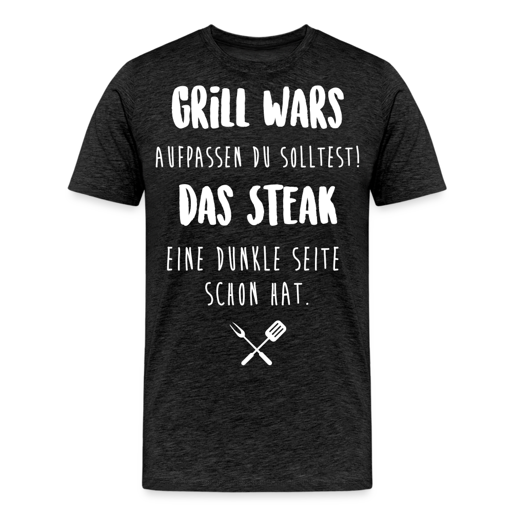 Männer Premium T-Shirt Grill WARS - Anthrazit