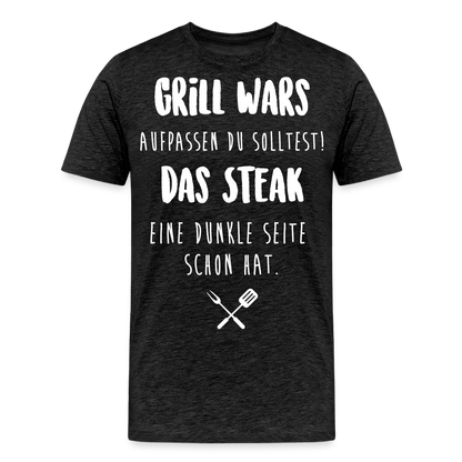 Männer Premium T-Shirt Grill WARS - Anthrazit