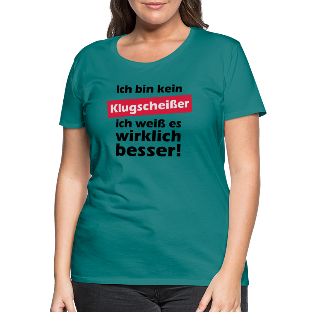 Frauen Premium T-Shirt - Klugscheißer - Divablau