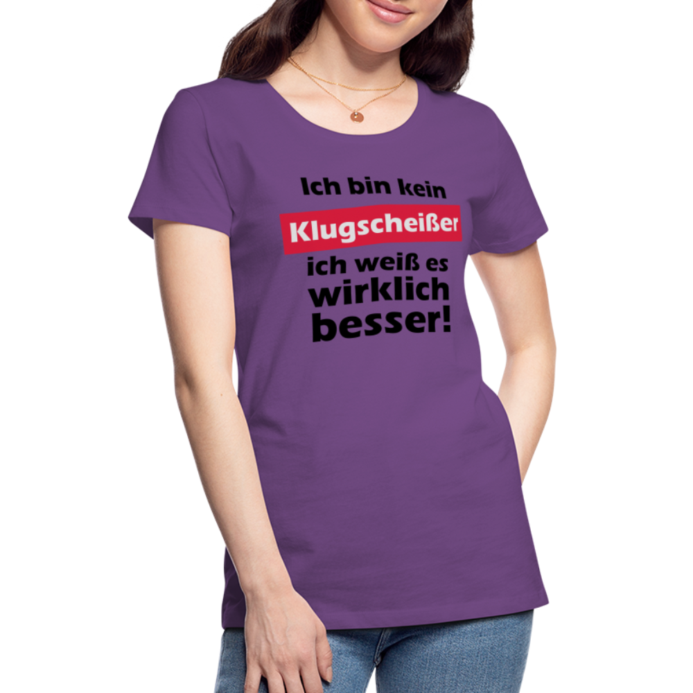 Frauen Premium T-Shirt - Klugscheißer - Lila