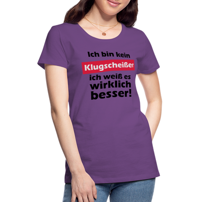 Frauen Premium T-Shirt - Klugscheißer - Lila