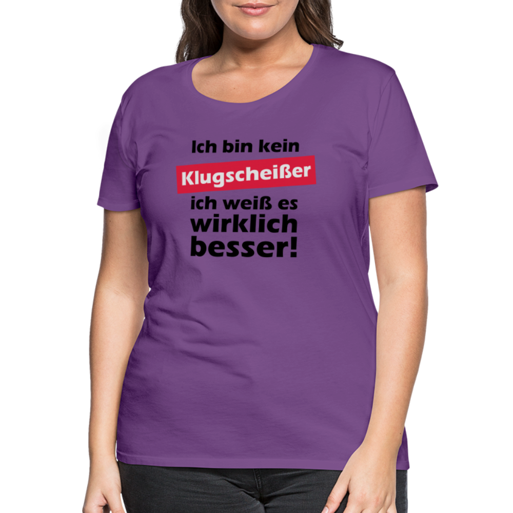 Frauen Premium T-Shirt - Klugscheißer - Lila