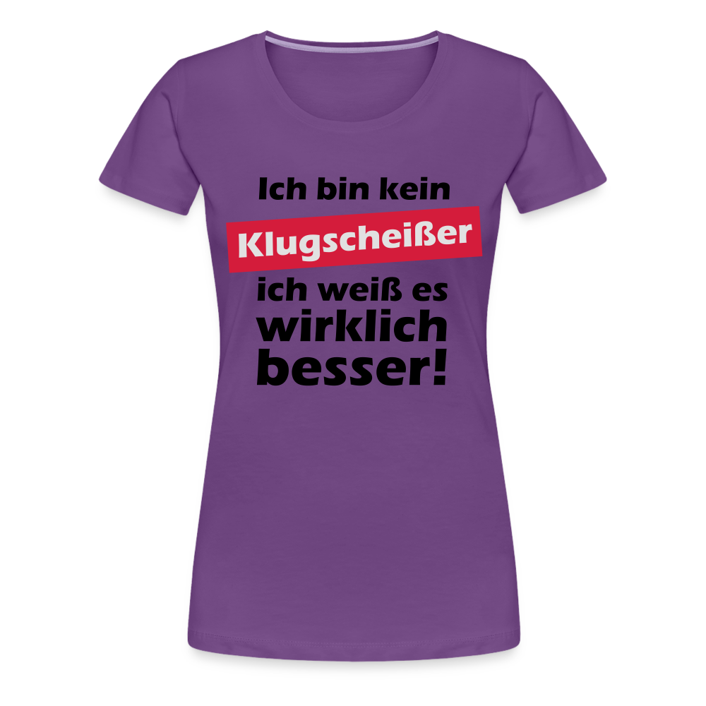 Frauen Premium T-Shirt - Klugscheißer - Lila