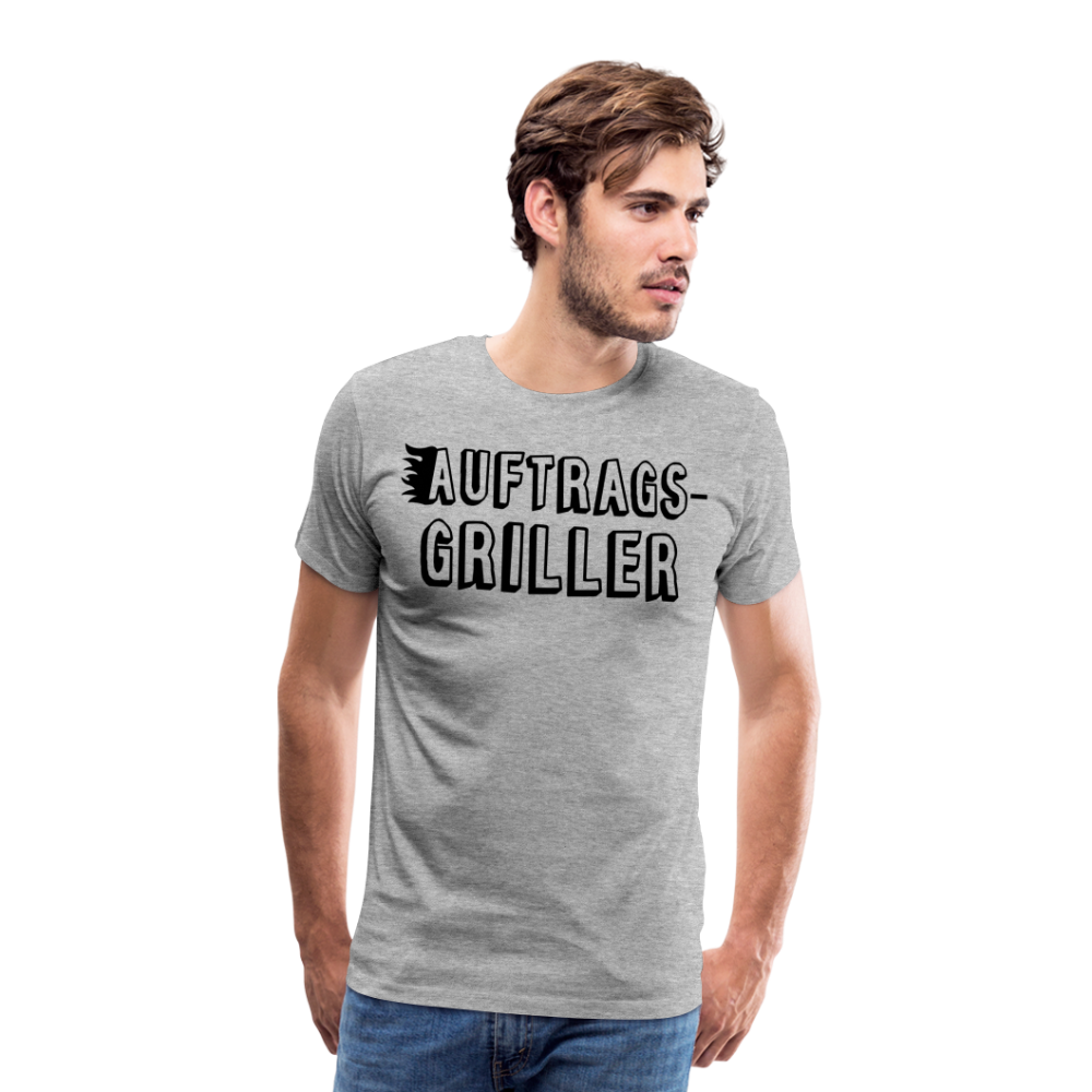 Männer Premium T-Shirt - Auftragsgriller - Grau meliert