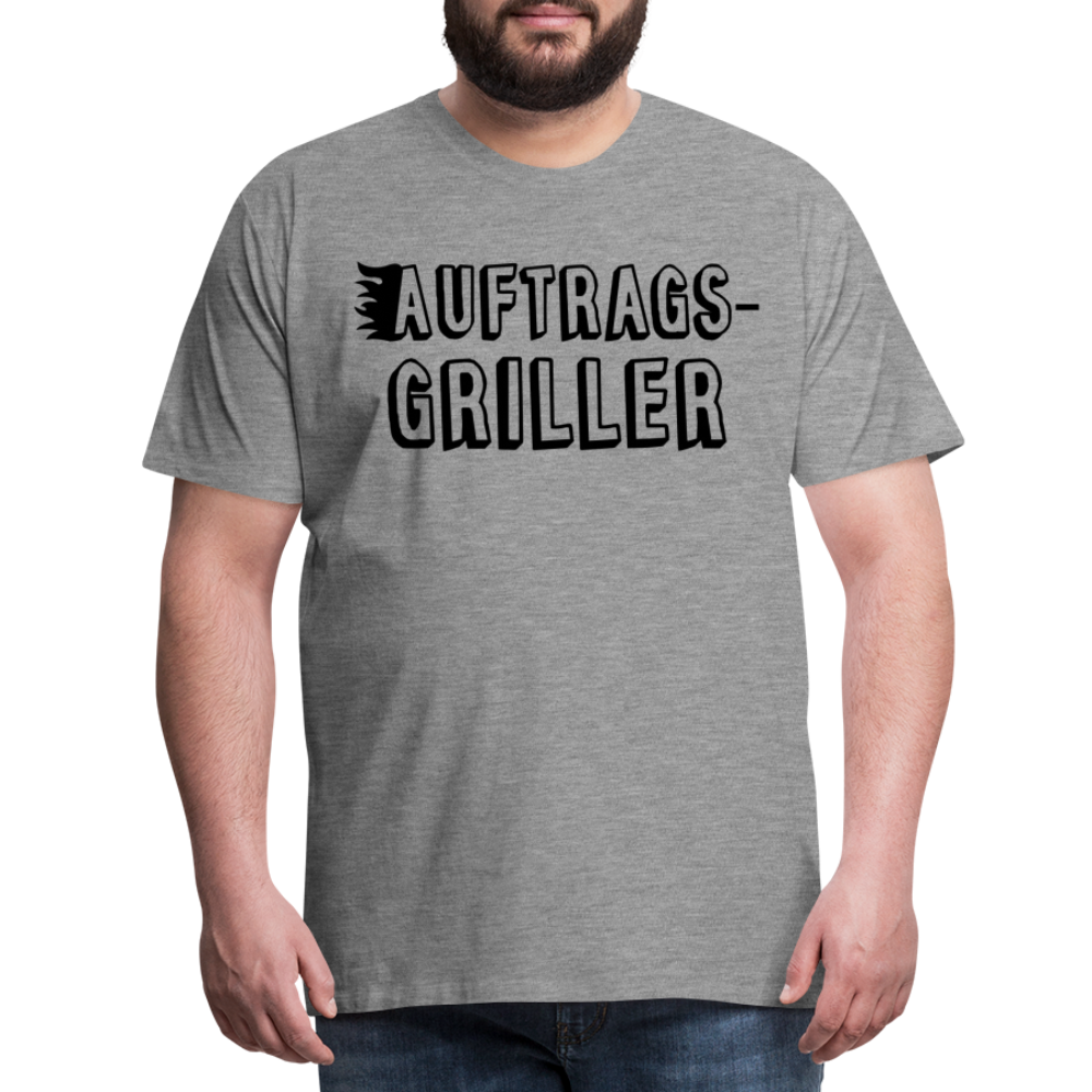 Männer Premium T-Shirt - Auftragsgriller - Grau meliert