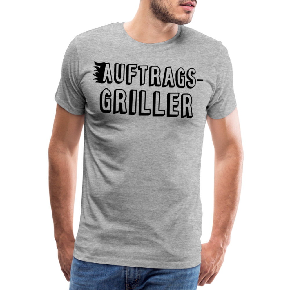 Männer Premium T-Shirt - Auftragsgriller - Grau meliert