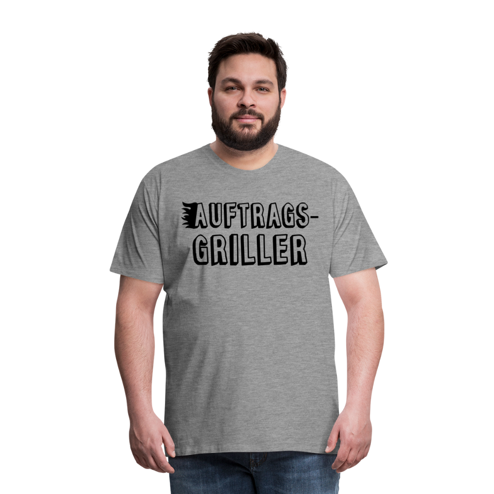 Männer Premium T-Shirt - Auftragsgriller - Grau meliert