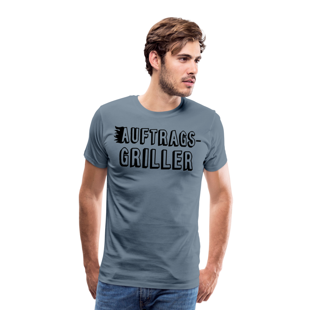 Männer Premium T-Shirt - Auftragsgriller - Blaugrau