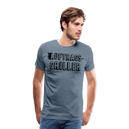 Männer Premium T-Shirt - Auftragsgriller - Blaugrau