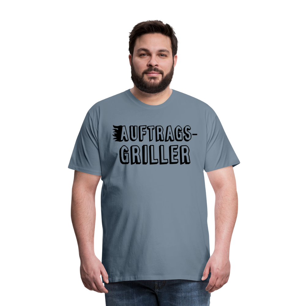 Männer Premium T-Shirt - Auftragsgriller - Blaugrau