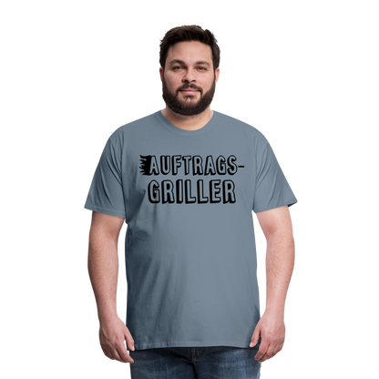 Männer Premium T-Shirt - Auftragsgriller - Blaugrau