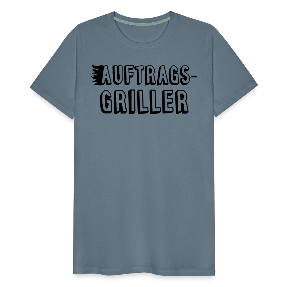 Männer Premium T-Shirt - Auftragsgriller - Blaugrau