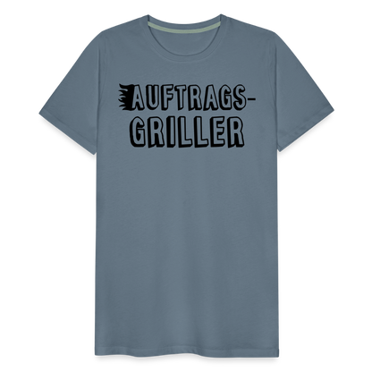 Männer Premium T-Shirt - Auftragsgriller - Blaugrau