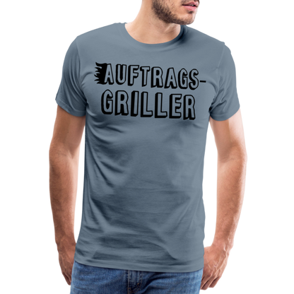 Männer Premium T-Shirt - Auftragsgriller - Blaugrau