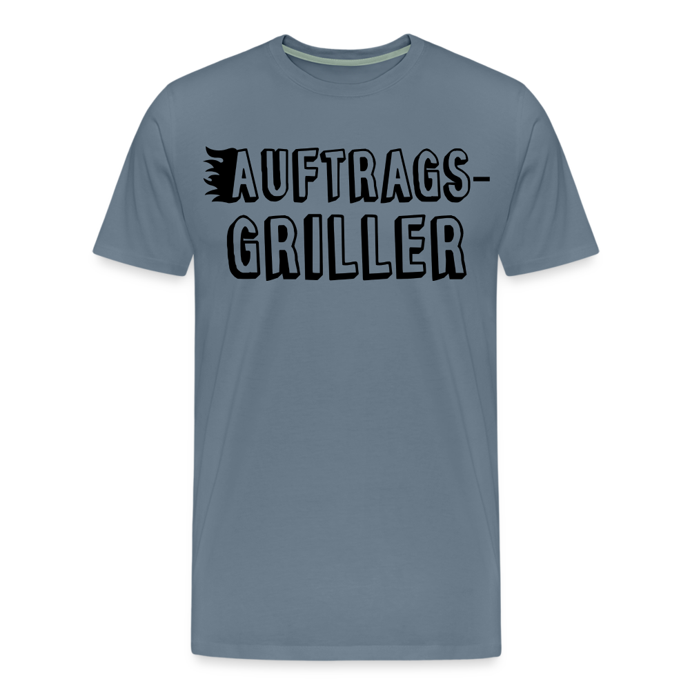 Männer Premium T-Shirt - Auftragsgriller - Blaugrau