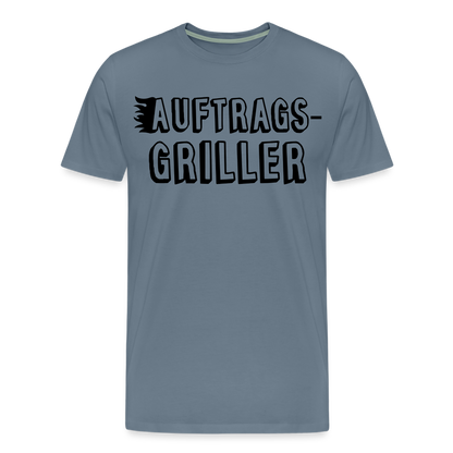 Männer Premium T-Shirt - Auftragsgriller - Blaugrau