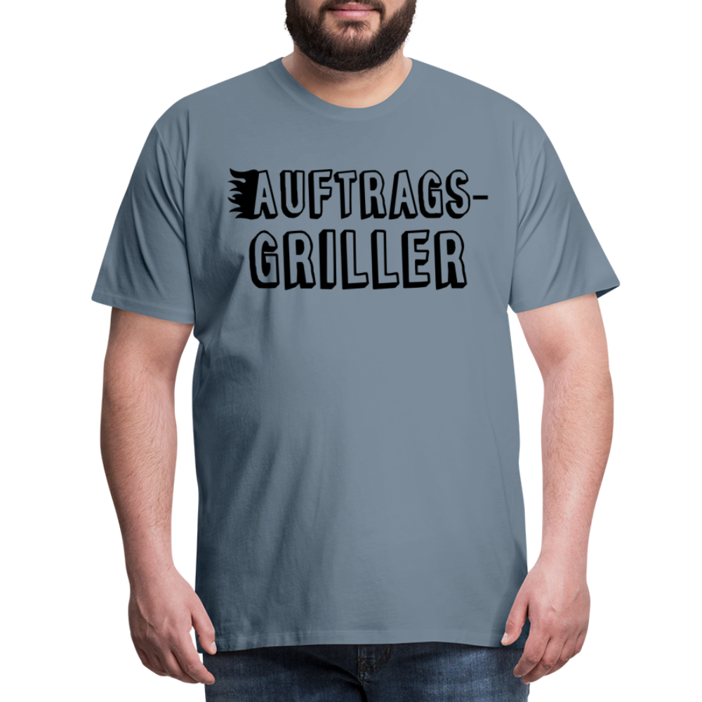 Männer Premium T-Shirt - Auftragsgriller - Blaugrau