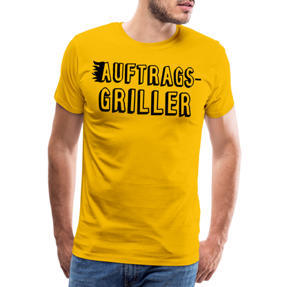 Männer Premium T-Shirt - Auftragsgriller - Sonnengelb