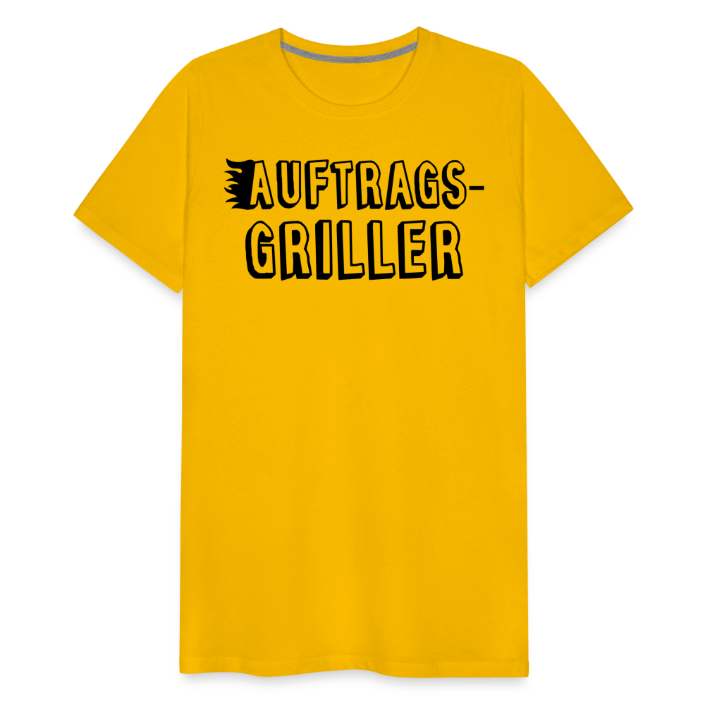 Männer Premium T-Shirt - Auftragsgriller - Sonnengelb