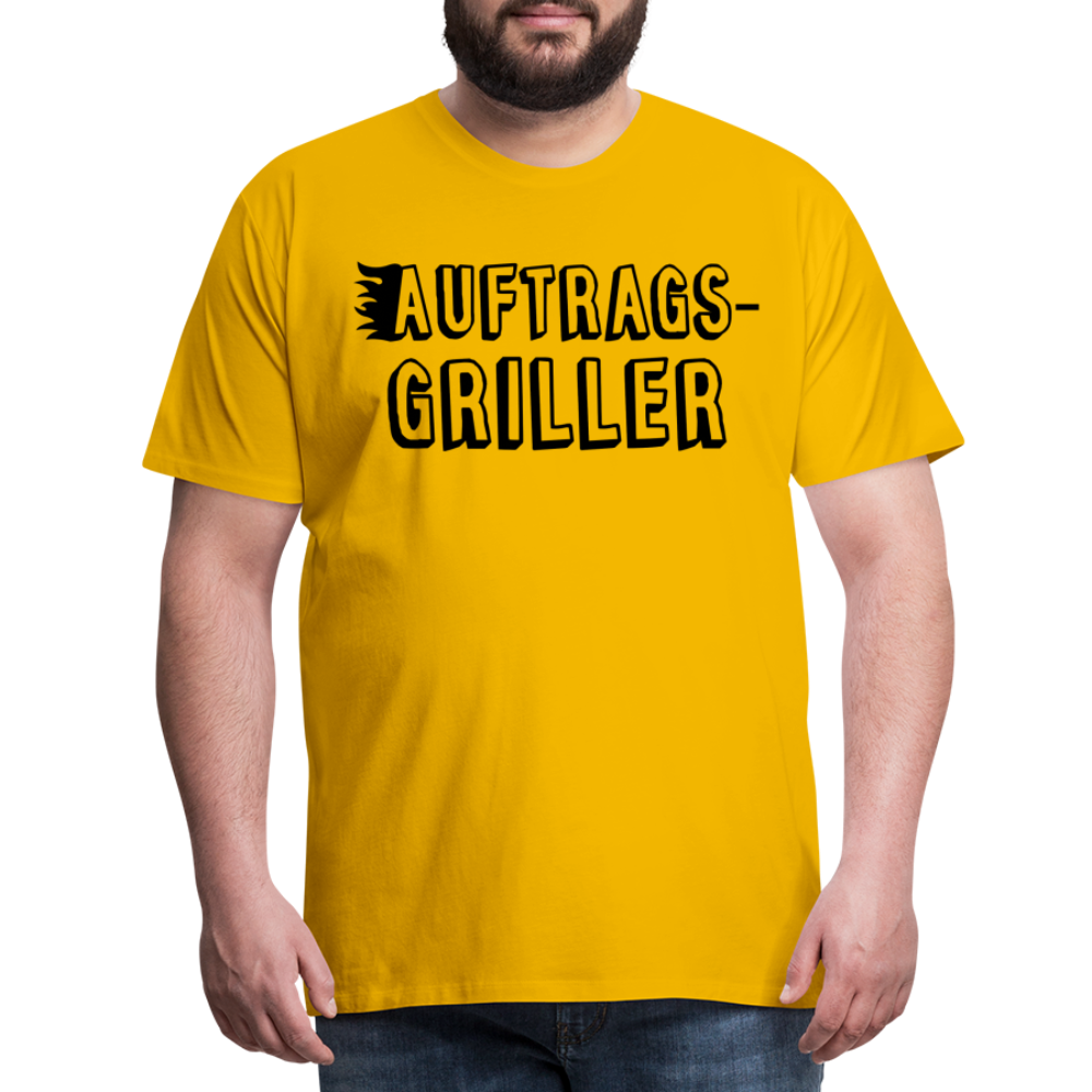 Männer Premium T-Shirt - Auftragsgriller - Sonnengelb