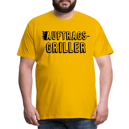 Männer Premium T-Shirt - Auftragsgriller - Sonnengelb