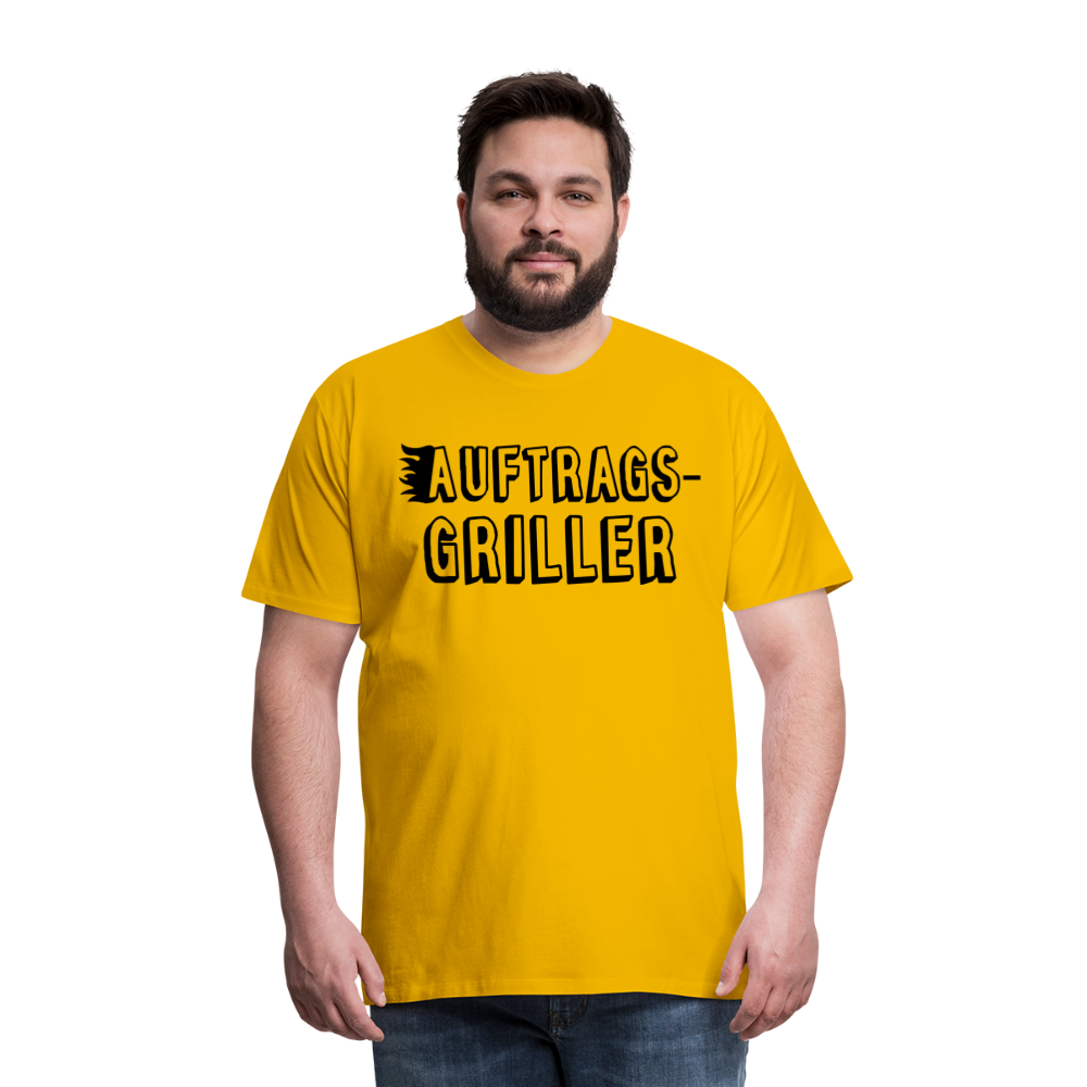 Männer Premium T-Shirt - Auftragsgriller - Sonnengelb