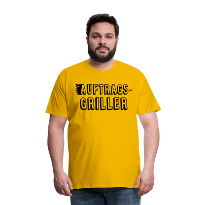 Männer Premium T-Shirt - Auftragsgriller - Sonnengelb