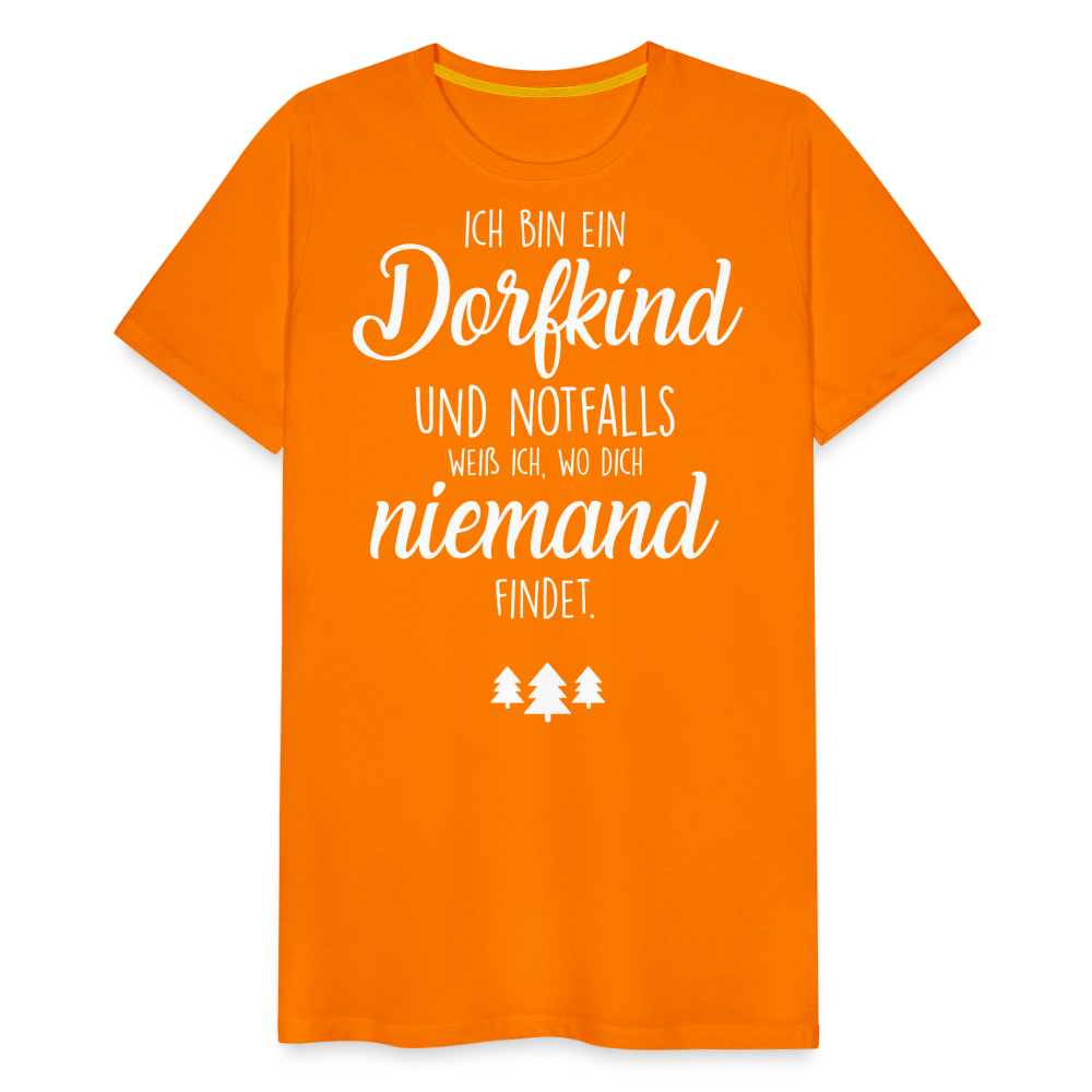 Männer Premium T-Shirt - Dorfkind Spruch - Orange