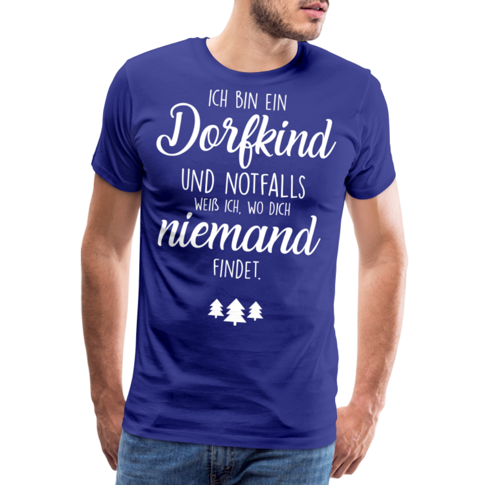 Männer Premium T-Shirt - Dorfkind Spruch - Königsblau