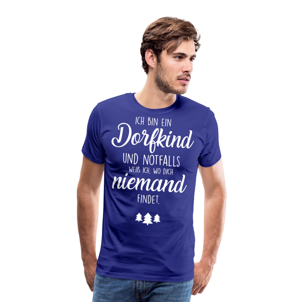 Männer Premium T-Shirt - Dorfkind Spruch - Königsblau