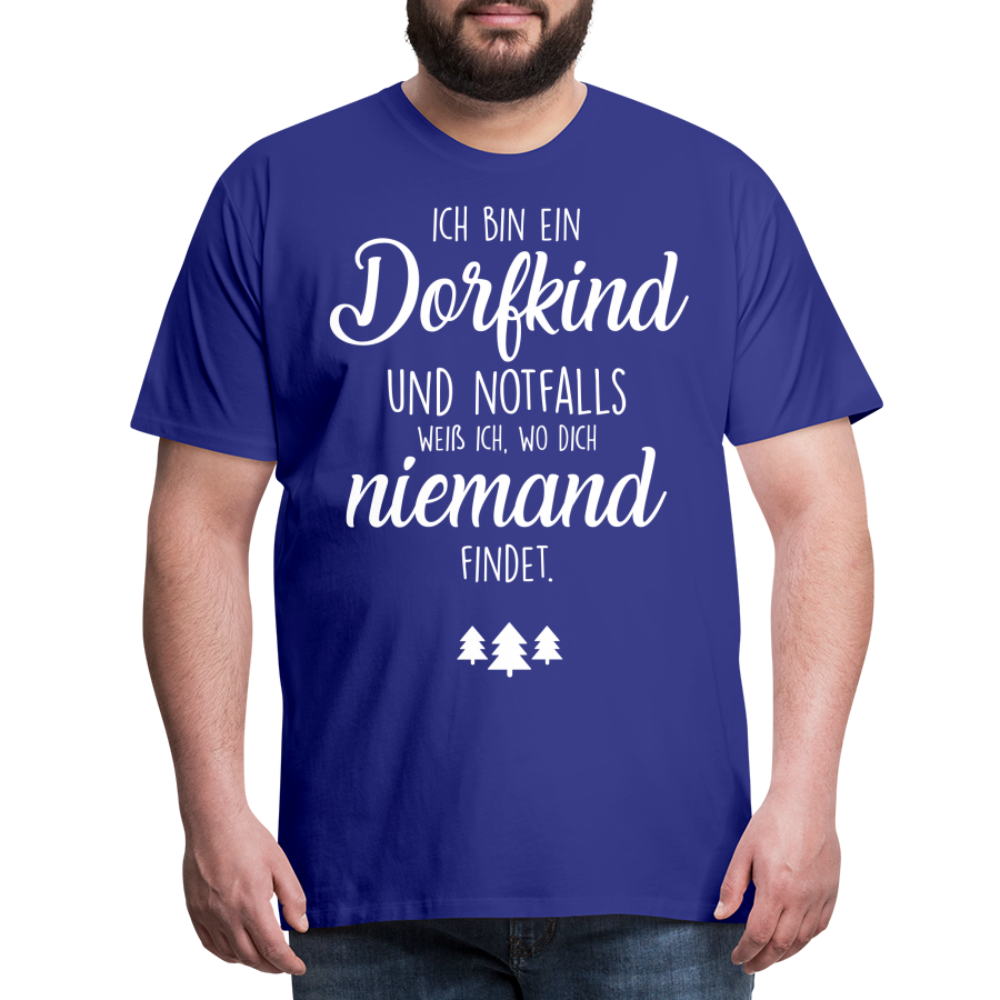 Männer Premium T-Shirt - Dorfkind Spruch - Königsblau