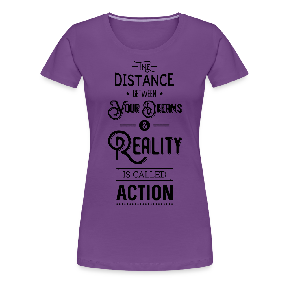 Frauen Premium T-Shirt - Dreams & Reality - Lila