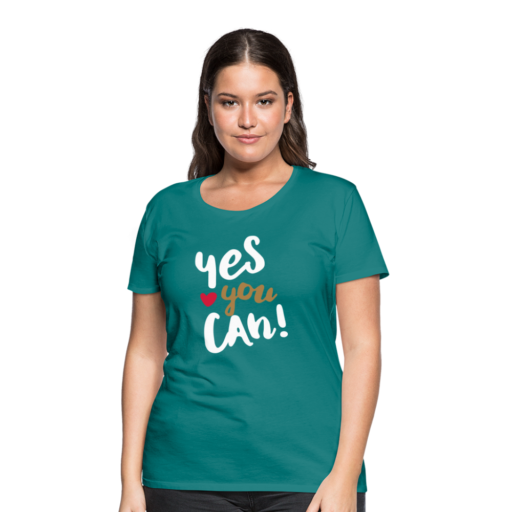 Frauen Premium T-Shirt - Yes you can! - Divablau