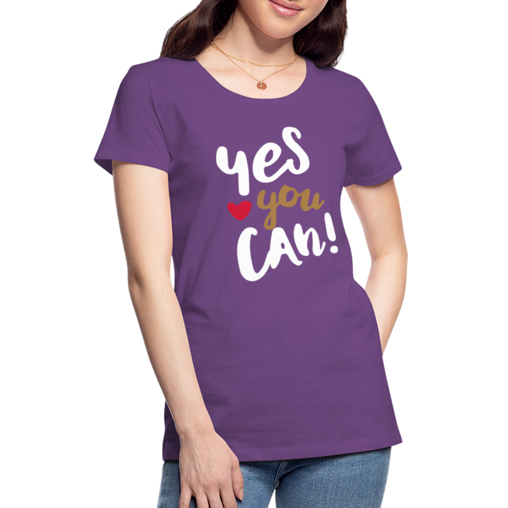 Frauen Premium T-Shirt - Yes you can! - Lila